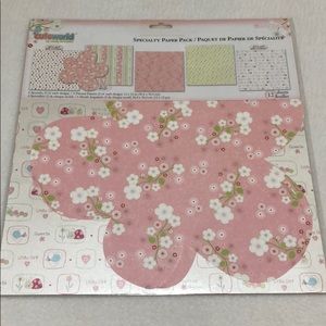 CUTE WORLD 12, 12”x12” GIRL Scrapbook Paper Pack
